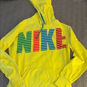 Nike Yellow Graphic Sweater Athletic Style
